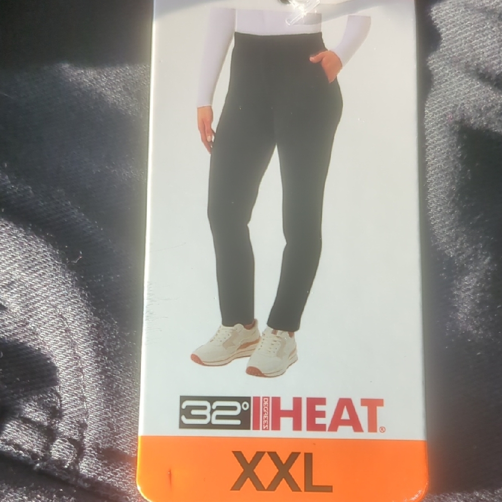 (NEW) 32 Degrees HEAT Black Thermal Pants XXL Perfect For Several Occasions.